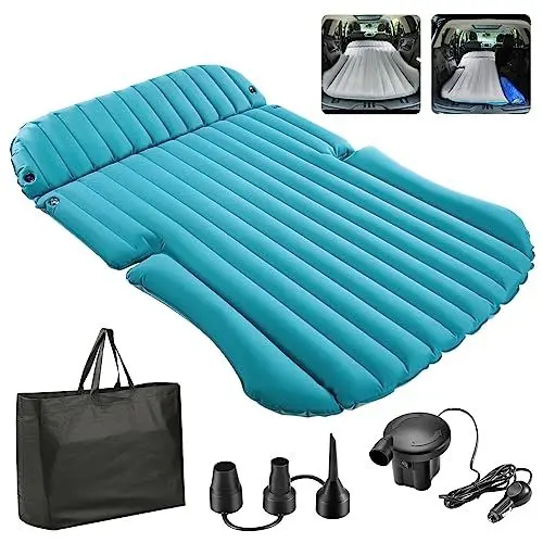 Produktbild: QDH SUV-Luftmatratze, doppelseitig, wasserdicht, Campingmatratze, faltbar, aufblasbares Autobett, Outdoor-Matratze, Rücksitz-Automatratze für SUV, 4 Airbags