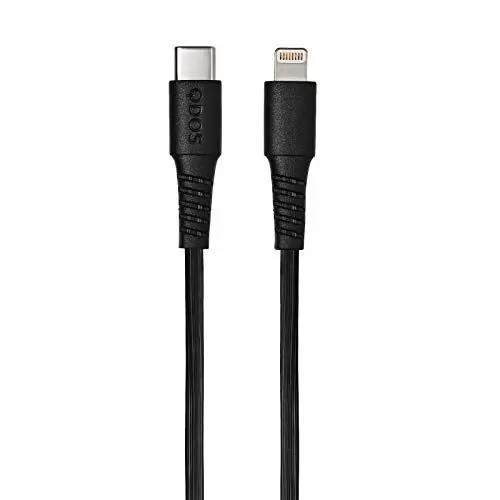 Produktbild: QDOS Powermotion Lightning/USB-c Kabel - schwarz