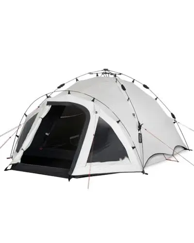 Produktbild: qeedo Quick Oak Dark Series Campingzelt mit abgedunkelter Schlafkabine, nachtschwarz - Sekundenzelt mit Quick-Up-System stabil & wasserdicht, ideal für Camping & Festival, Komfort-Zelt für 3 Personen