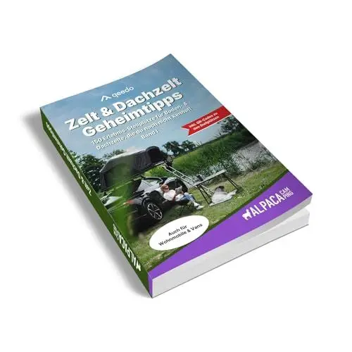 Produktbild: qeedo x AlpacaCamping Zelt & Dachzelt Geheimtipps - Guide mit 150 einzigartigen Stellplatztipps in Deutschland und Österreich
