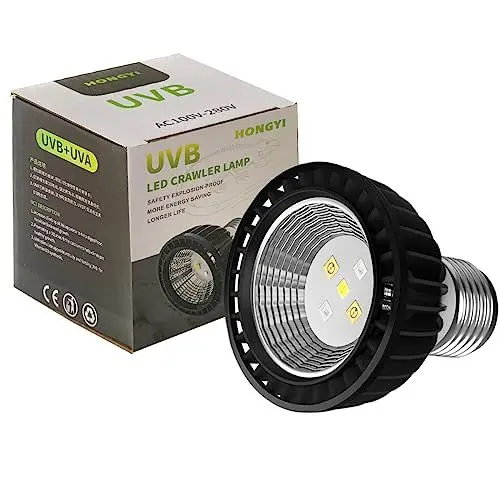 Produktbild: QeeHeng Reptile Aquarium Hitze Lampe Schildkröte Lichter, UVA+UVB Schildkröte Sonnen Lampe, Reptil Glühbirnen, Basking Heat Birne, Haustier Heizung Licht Lampe für Reptile (UVA+UVB 10.0 Lampe)