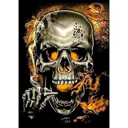 Produktbild: QENSPE Diamond Painting Halloween Schädel Diamant Painting Bilder 5D Diamond Painting Erwachsene Schädel Halloween Full Diamant Bilder Malerei Stickerei Set Kreuzstich Bilder 30x40cm