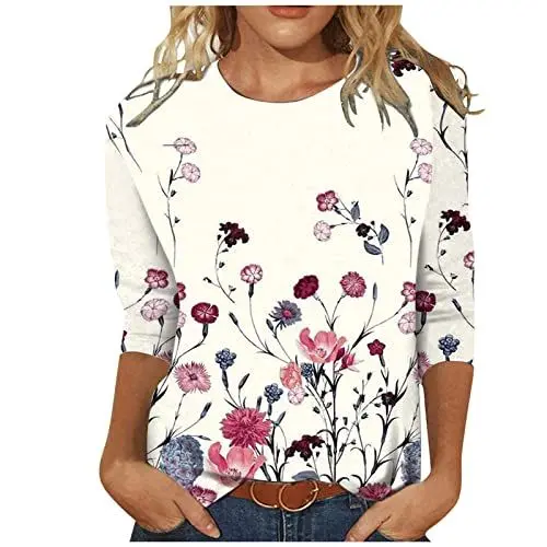 Produktbild: QHDDP hemde Damen stillblusen Damen tunikas Leo blusen leinenbluse Weiss wickelblusen Damen Hippie blusen schulterfreie blusen lila blusen blusen rosa Jeans blusen(Rot-C,M)