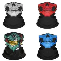 Produktbild: QHFlashbuy 4 Stück Sturmhauben Motorrad Totenkopf Maske,Multifunktionstuch Sturmmaske Skull Skelett Maske für Motorrad Mask Unisex Fahrrad Ski Halloween