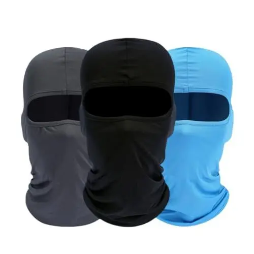 Produktbild: QHFlashbuy Balaclava Gesichtsmaske,3 Stück Sturmhauben Gesichtshaube,Skimaske,Hals Gaiter Winddicht Multifunktional Maske für Motorrad Radfahren Sport