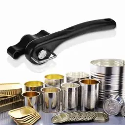 Produktbild: QHFlashbuy Dosenöffner Manuell,Sicherheits Dosenöffner Ohne Scharfe Kanten Mit Rutschfestem Griff,2 in 1 Büchsenöffner für Restaurant und Küche(Schwarz)