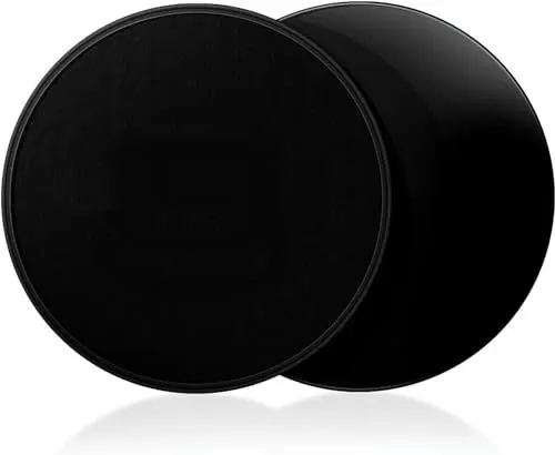 Produktbild: QHFlashbuy Gleitende Scheiben,2 Stück Sliders Fitness Gleitscheiben Sport Doppelseitige Gliding Discs Exercise Slider für Hause Gym Training Bauch Workouts(Schwarz)
