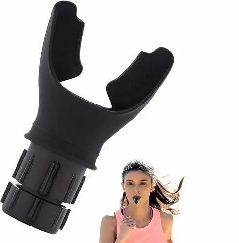 Produktbild: QHFlashbuy Lung Trainer,Atemtrainer Lungentrainer,Sport Atemtrainingsgerät für die Lungenkapazität,Atemübungen Trainer mit Einstellbaren Widerständen zur Steigerung der Atemausdauer(Schwarz)
