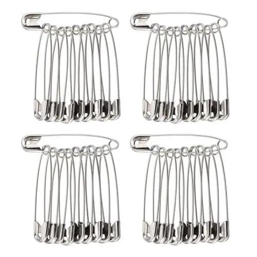 Produktbild: QHFlashbuy Sicherheitsnadeln Groß,40 Stück Heavy Duty Sicherheitsnadel,Langlebig Rostbeständig Große Sicherheitsnadeln für Kleidung,Quilten,Decken,Kleidung,Strickstoff(85MM)
