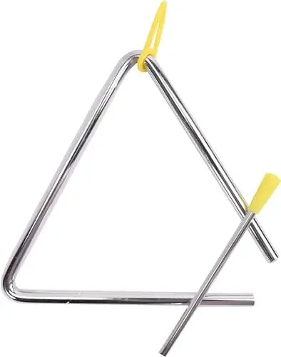 Produktbild: QHFlashbuy Triangel Musikinstrument,6 Zoll Triangle Percussion Instrument,Musikinstrumente für Kinder,Schlag-Dreiecke mit Schlägern für Musikalische Früherziehung