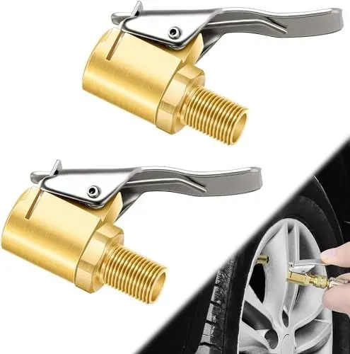Produktbild: QHFlashbuy Ventilwerkzeuge 2 Stück 8mm Reifenfüllnippel Autoventil Hebelstecker Air Chuck Auto Ventilstecker für Reifenventile mit Ventilgewinde