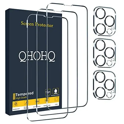 Produktbild: QHOHQ 3 Stück Panzer folie Schutzfolie für iPhone 13 Pro 6.1