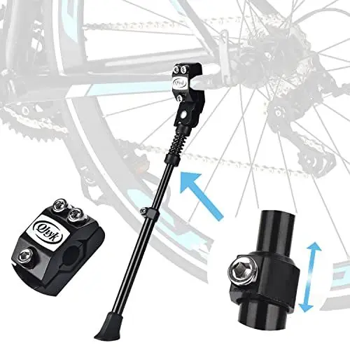 Produktbild: QHYK Fahrradständer,16 bis 28 Zoll, Schlanker Typ Seitenständer Faltbarer, Höhenverstellbar Verstellbarer mit Anti-Rutsch Gummi-Fuß, für Jugendrad und Klapprad