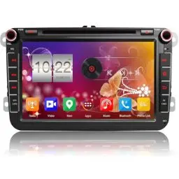 Produktbild: QIIKEN Android 13 Autoradio mit Navi für VW T5 Golf 5 6 Polo Sharan Seat Passat Tiguän, Doppel din Radio 8