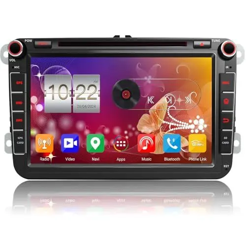 Produktbild: QIIKEN Android 13 Autoradio mit Navi für VW T5 Golf 5 6 Polo Sharan Seat Passat Tiguän, Doppel din Radio 8