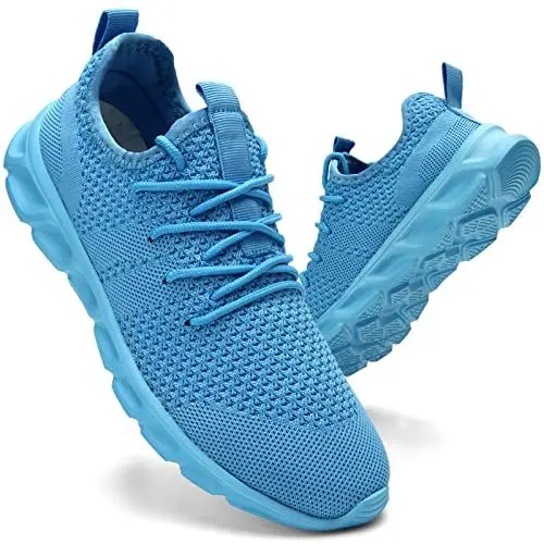 Produktbild: QIJGS Damen Sneaker Turnschuhe Sportschuhe Laufschuhe Gym Schuhe Tennisschuhe Freizeitschuhe Outdoor Sport Bequeme Straßenlaufschuhe Blau 38