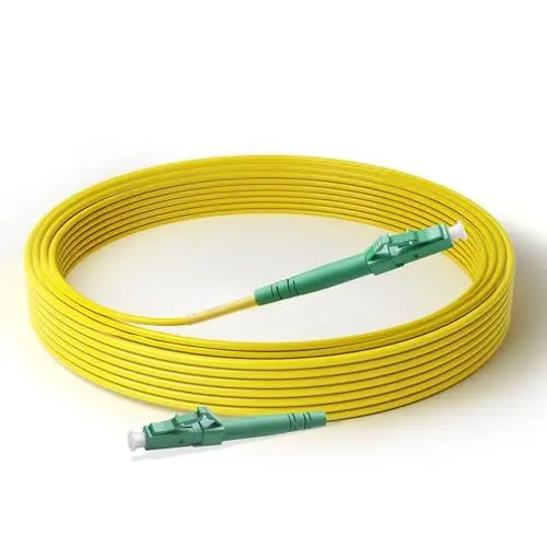 Produktbild: Qilnyeh 10meters Glasfaserkabel LC/APC auf LC/APC Simplex Singlemode 9/125µm LSZH, FTTH CATV-Optik-Patchkabel (10 Meters)
