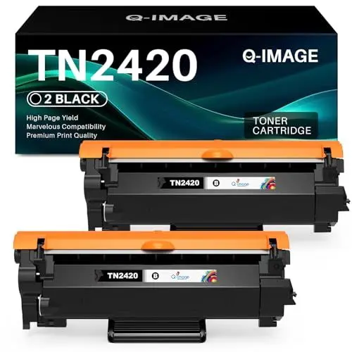 Produktbild: Q-image TN2420 TN-2420 Toner Kompatibel für Brother MFC L2710DW MFC-L2710DW HL-L2350DW MFC-L2710DN HL-2310D DCP-L2530DW MFC-L2730DW MFC-L2750DW DCP-L2510D TN 2420 TN-2410 (2 Schwarz)