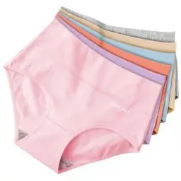 Produktbild: QINCAO Unterhosen Damen, 6er Pack Hohe Taille Slips Baumwolle Unterwäsche, Stretch Atmungsaktiv Panties Weich