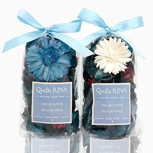 Produktbild: Qingbei Rina Frühling Potpourri Ozean, Potpourri Deko 90g Duft Frühling Getrocknete Blume DIY Raumduft, 2 Beuteln Klein Frühling Dekoration für Tisch Mittelstück Vase und Schüssel Füller