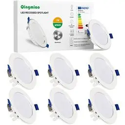 Produktbild: Qingmiao LED Einbaustrahler 230V 7W Kaltweiß 6000K IP44 Einbauleuchten Deckenspots Deckenstrahler, für Badezimmer Küche Wohnzimmer,6er Set