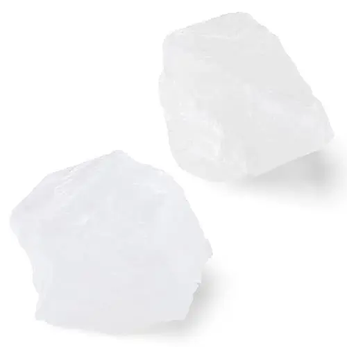 Produktbild: QINJIEJIE Bergkristall Große Kristall Rohstein 2 Stück 100% Klare Quarz Natursteine Kristalle Raw Steine Premium Wasserstein für Meditation Reiki Dekosteine