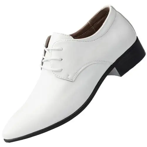 Produktbild: Generisch Herren Anzugschuhe, Lederschuhe Schnürhalbschuhe Oxford Schuhe Smoking Lackleder Hochzeit Leder Brogue Schwarz Braun Schuhe Herren Schwarz Anzugschuhe Blau