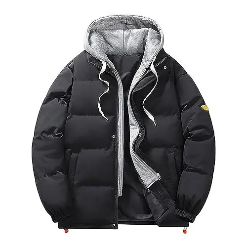 Produktbild: puffer jacke herren herren blouson motorradjacke winter herren military jacke sport jacke herren herren winterjacke mit abnehmbarer kapuze puffer jacke herren jacken herren
