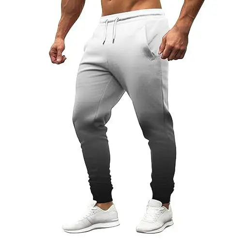 Produktbild: QINQNC Male Techwear Pants Herren Kniepolster Modisches, lässiges und bequemes langärmeliges Herren-T-Shirt mit DREI Knöpfen und Farbverlaufsmuster Herren Taktische Hosen Men Mit Taschen (Grey, L)