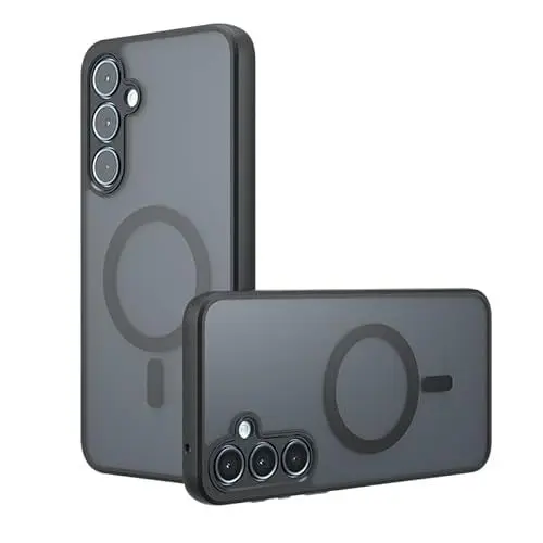 Produktbild: QiongniAN kompatibel mit Samsung Galaxy A24 4G Hülle, kompatibel mit MagSafe Kabellosem Laden,kompatibel mit Samsung Galaxy A24 4G Eingebautes magnetisches Gehäuse Black