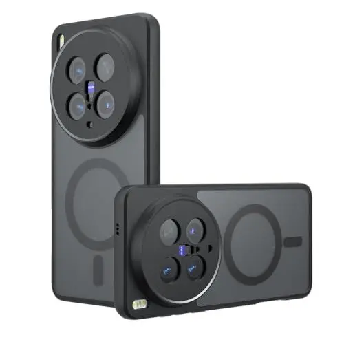 Produktbild: QiongniAN kompatibel mit Vivo X200 Ultra Hülle,kompatibel mit MagSafe,kompatibel mit Vivo X200 Ultra 5G V2454A V2454DA Eingebautes magnetisches Gehäuse Black
