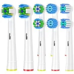 Produktbild: Qitizu Aufsteckbürsten Kompatibel mit Braun Oral b Elektrische Zahnbürste, 4 Floss, 4 Precision, 4 Sensitive, EfficientClean Zahnbürstenaufsatz Aufsätze (8 Weiß)