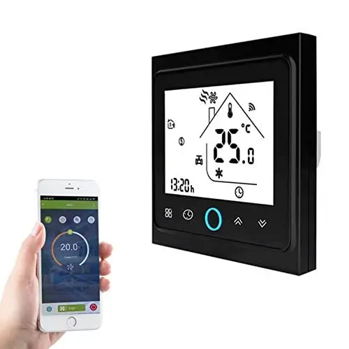 Produktbild: Qiumi Smart WiFi Thermostat Temperaturregler für Fußbodenheizung elektrisch Arbeiten mit Alexa Google Home 16A 95~240V