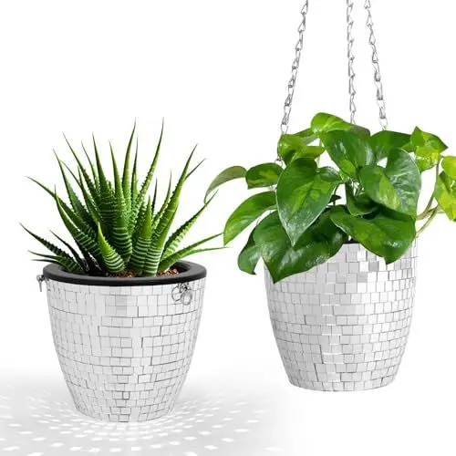 Produktbild: Qiumyanlod Discokugel Blumentopf Hängend,5