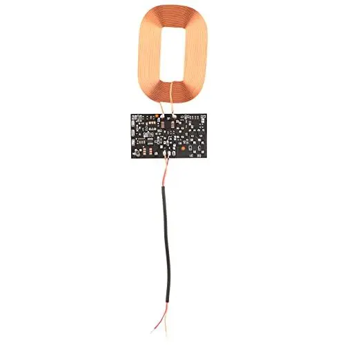 Produktbild: Qi-Wireless-Ladeempfängermodul, DIY-Leiterplatte mit Spule, 5 V 1 A, CE/FCC/ROHS-Zertifiziert, für alle Qi-fähigen Telefone, mit Multi- und magnetischem Abstandshalter