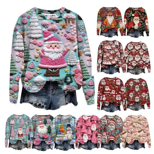 Produktbild: Qixiu Familien Weihnachtspullover,Sweet Jacket Damen,Pullover Damen einfarbig,Hoodie Streetwear,herbstoberteile,Kapuzenpullover Damen Mit Schlieren,einfarbige Oberteile Damen,Gym Jacke,Pullover Damen