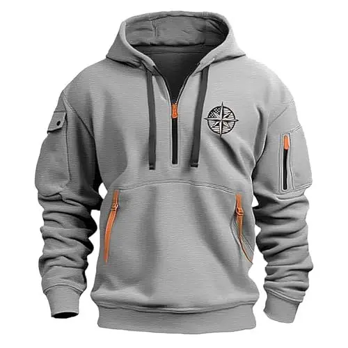 Produktbild: Qixiu Herren kapuzenpulloverjacken männer,Weihnachtspullover Herren Lustig,Pullover Herren Oversize,Sweatshirt Herren Ohne Kapuze,Sport Jacke Herren,Pullover Herren 4XL,Herren jacken,Herrenmode