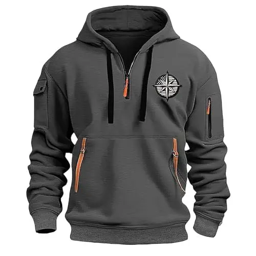 Produktbild: Qixiu Hoodie herrenwinterjacke Herren Daunenjacke warm,Kapuzenpullover Für Herren,Fleecejacke Gefüttert Herren,Kapuzenshirt Herren Kurzarm,Winter Hoodie Herren Warm,Kapuzenjacke Herren