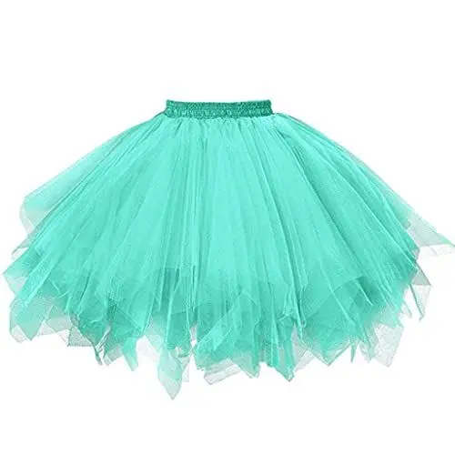 Produktbild: Qixiu Karneval kostüm Damen,Fasching kostüm,weißer tüllrock Damen,tüllrock schwarz Damen,tüllrock Damen bunt Regenbogen,faschingskostüme Damen gr 50,kostüm Damen Tier,Blauer tüllrock