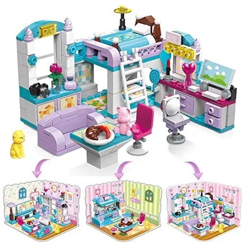 Produktbild: QLT 3 in 1 Traum Friends Haus Bausets für Mädchen 6-12,Kreative 194 Teile Freunde Spiel ideas Haus STEM Spielzeug für Mädchen Kinder Alter 6-12（Kompatibel Mit lego friends）