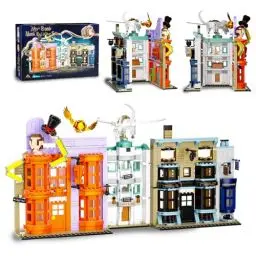 Produktbild: QLT Harry Book Nook Klemmbausteine Bausteine,Kompatibel Mit Lego Magic Potter diagon Dragon Alley Castle Architecture für Modell für Heimdekor-Bücherregal Erwachsene und Mädchen ab 8-16+ 1187PCS