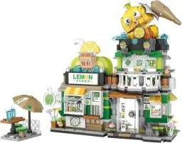 Produktbild: QLT Japan Lemon Tea Haus Mini Bausteine, MOC Creative Japanisch Toys Friends mädchen 6-12 Model Set, 796 PCS Klemmbausteine Haus Toy Gift