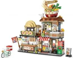 Produktbild: QLT Japan Nudel Haus Mini Bausteine, MOC Creative Japanisch Toys Friends mädchen 6-12 Model Set, 870 PCS Klemmbausteine Haus Toy Gift (Nicht Japan Haus)