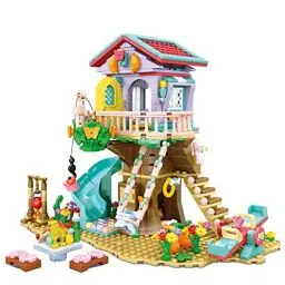 Produktbild: Ideas Friends Baumhaus Konstruktionsspielzeug mit LED-Licht Klemmbausteinen, Kompatibel Mit Lego Baumhaus Geschenk für Mädchen 8–18 und Erwachsene Liebhaber von Baust 648PCS