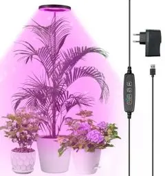 Produktbild: Qoolife Pflanzenlampe led Vollspektrum für Zimmerpflanzen, 147 CM Höhenverstellbare Pflanzenlicht mit 72 LEDs, 3 Dimmbaren Helligkeitsstufen, Zeitschaltuhr 3/9/12 Stunden für Indoor Pflanzen