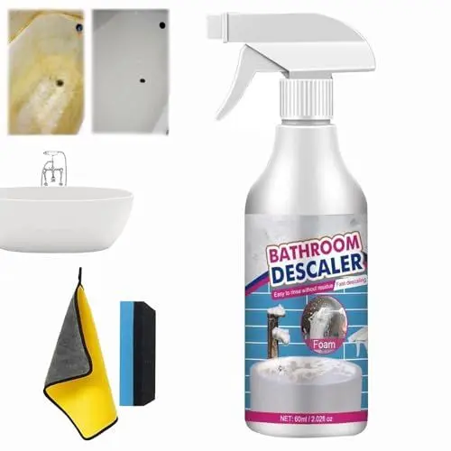 Produktbild: Qosneoun Badezimmer Reiniger Schaum, Reiniger Für Hartnäckige Flecken, Badezimmerentkalker-Schaumreiniger, Stubborn Stains Cleaner, Kalk Und Schmutz Badreiniger Spray (1)