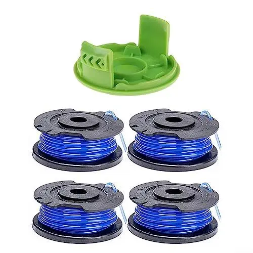 Produktbild: QOXEZY 2/6/8 Stück Einzelfaden-Spulen- und Spulenkappenabdeckung für Greenworks für Rasentrimmer, 1,65 mm Spule, Gras 24 V, Teilenummern – LPP007745PC