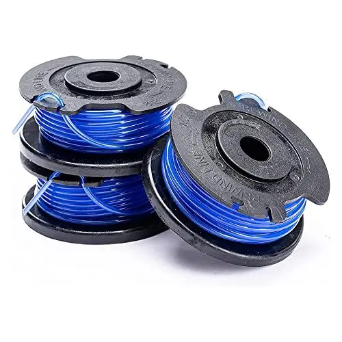 Produktbild: QOXEZY 3 Stück Trimmerspule mit Schnur für Greenworks 24 V Rasentrimmer G24LT25 G24LT G24LT28 G24LT30M, automatische Kabelversorgung 4,8 m-6 Stück