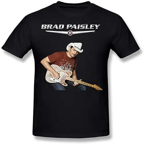Produktbild: Qp6Ker Gaowee Men's Brad Paisley Music Art Logo T Shirt Black XL