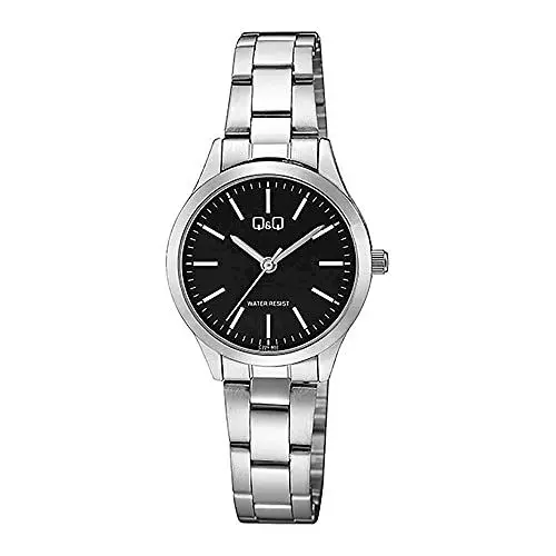 Produktbild: Q&Q Damen-Uhr Edelstahl Gliederarmband Faltschließe Analog Quarz C229-802Y